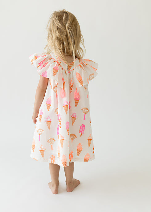 Frilly Party Girls Dress Icecream