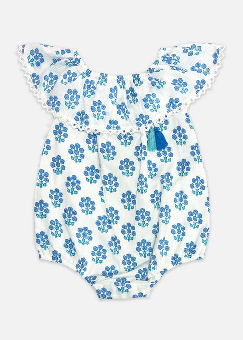 Baby Floral Romper Blueberry)