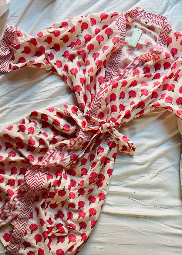 Women's Long Dressing Gown Genda Pink