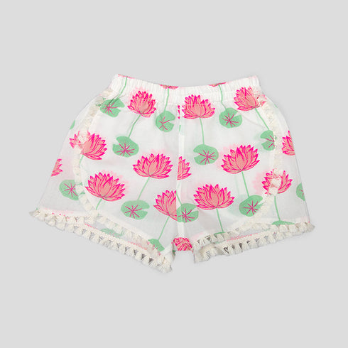 Girls Cotton Shorts Lotus Pink