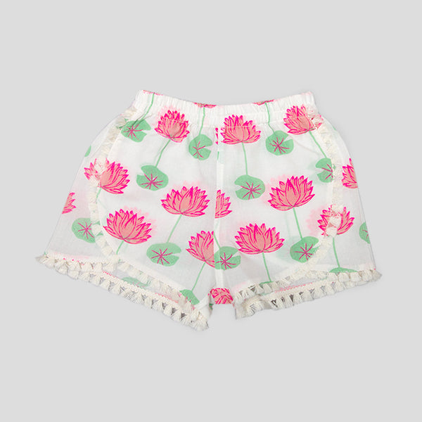 Girls Cotton Shorts Lotus Pink