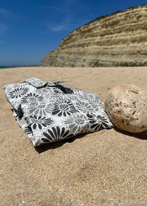 Mens Floral Shirt - Sunflower Black