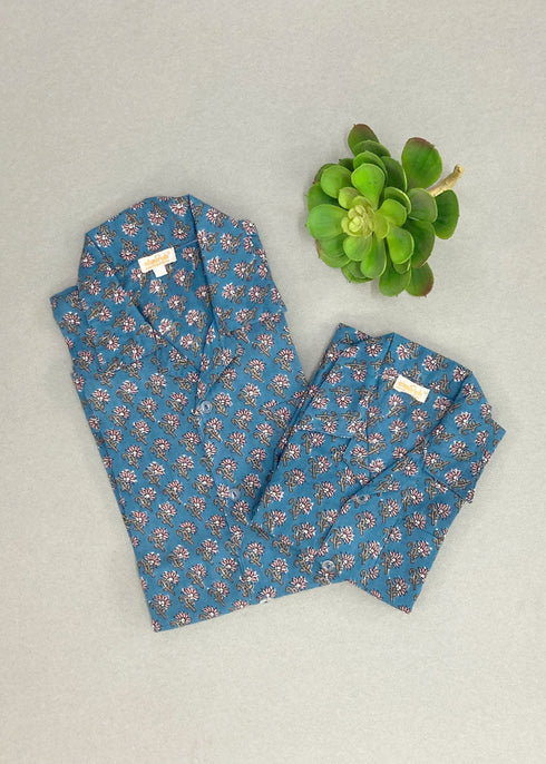 Stylish Floral Shirt Set Father-Son