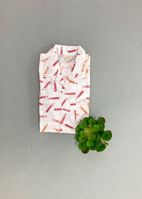 Mens Printed Shirt - Pencil