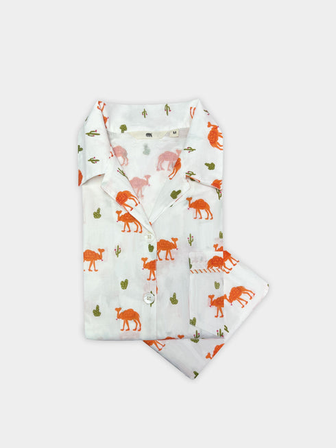 Women's Pyjama Set - Jodhpur Camel