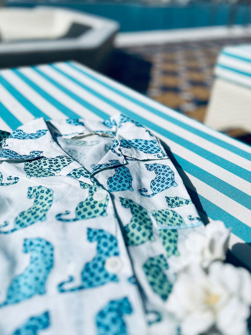 Women's Pyjama Set in Pench Leopard Print