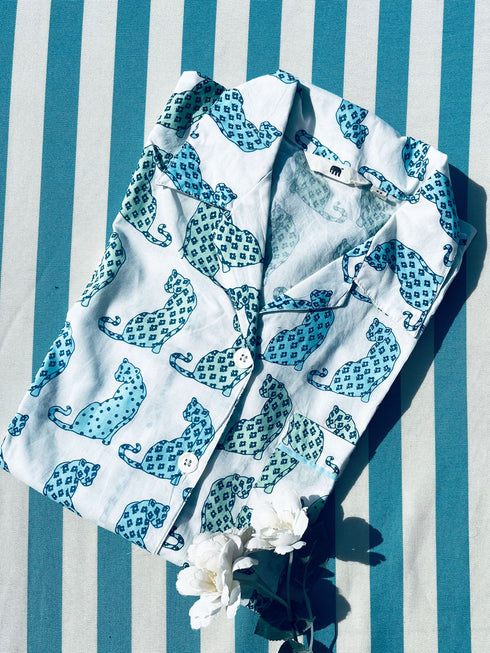 Women's Pyjama Set in Pench Leopard Print