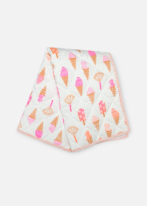 Almirah's baby nap mat - changing mat in ice cream print
