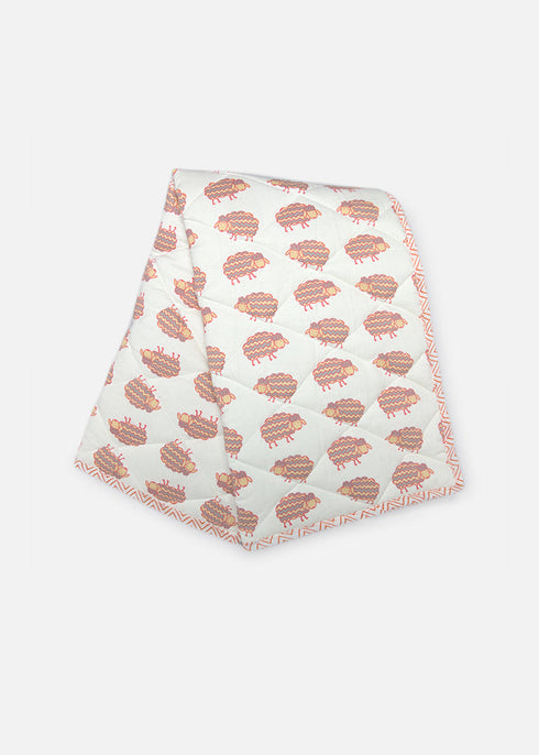 Almirah changing mat - pad in sheep print