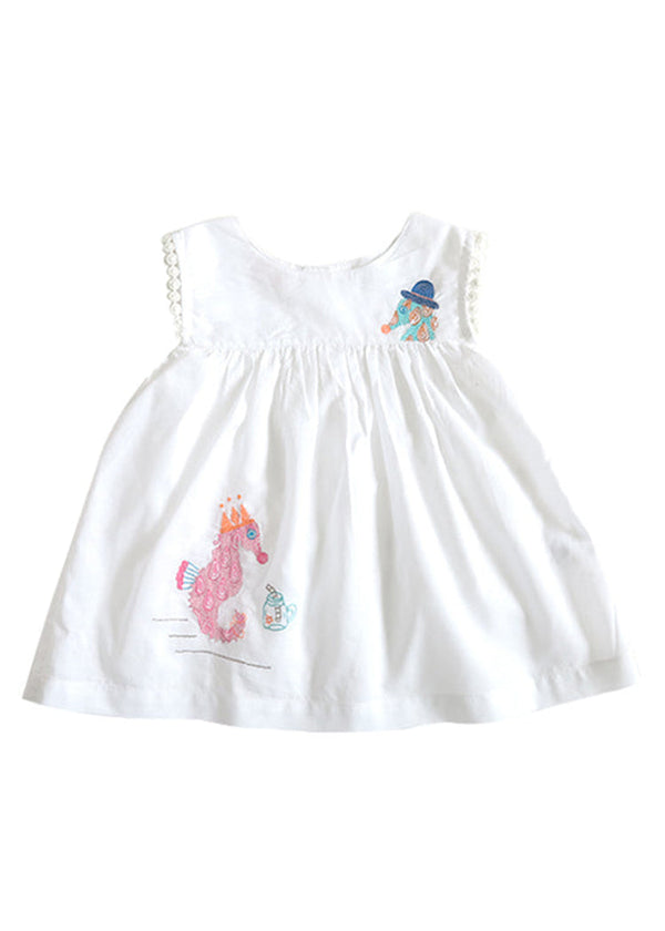 Organic Newborn Dress Sea horse