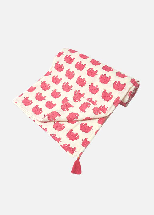 Almirah hathi march pink swaddle blanket
