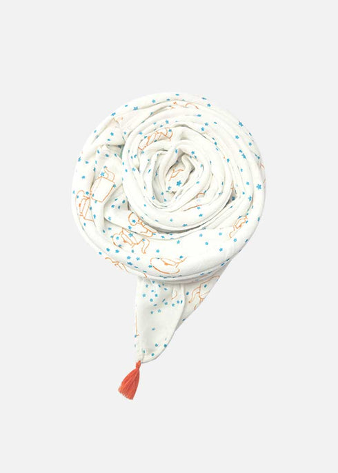 organic cotton baby swaddle blanked in kettle print