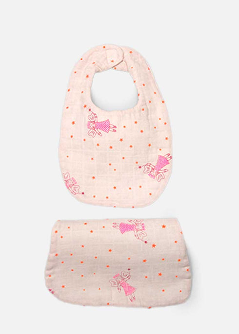 Newborn Bib Burp Cloth - Fairy