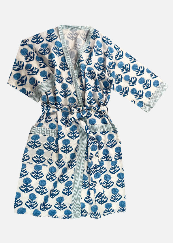 Women's Lounge Gown Long Genda Blue