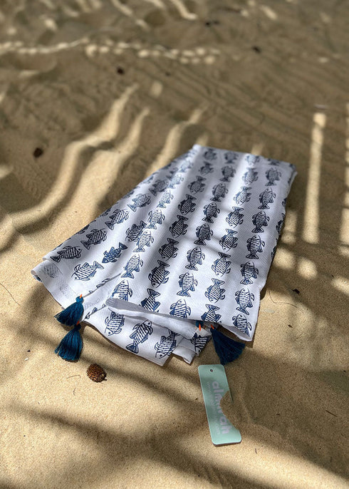 Towel Wrap Ink Fish