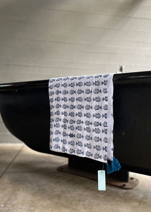 Towel Wrap Ink Fish