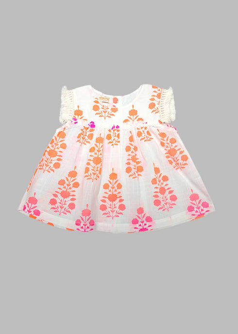 baby cotton dress in booti print
