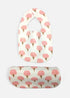 cute bib and burp cloth in white genda print