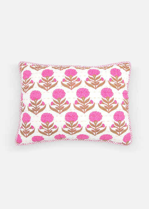 Almirah newborn baby pillow sham in genda pink