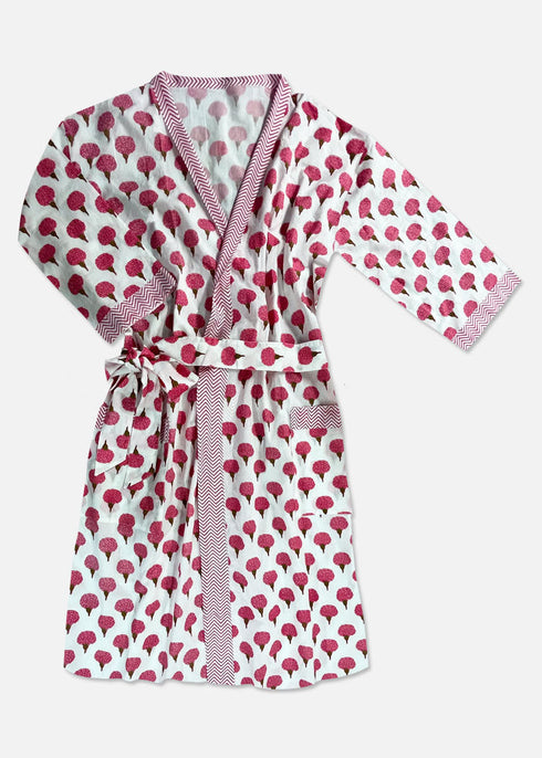 Women's Short Dressing Gown Genda Pink