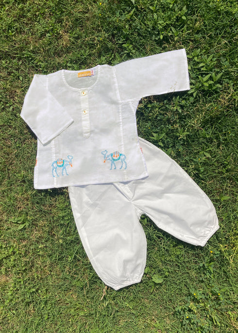 Organic Kurta Set - Camel