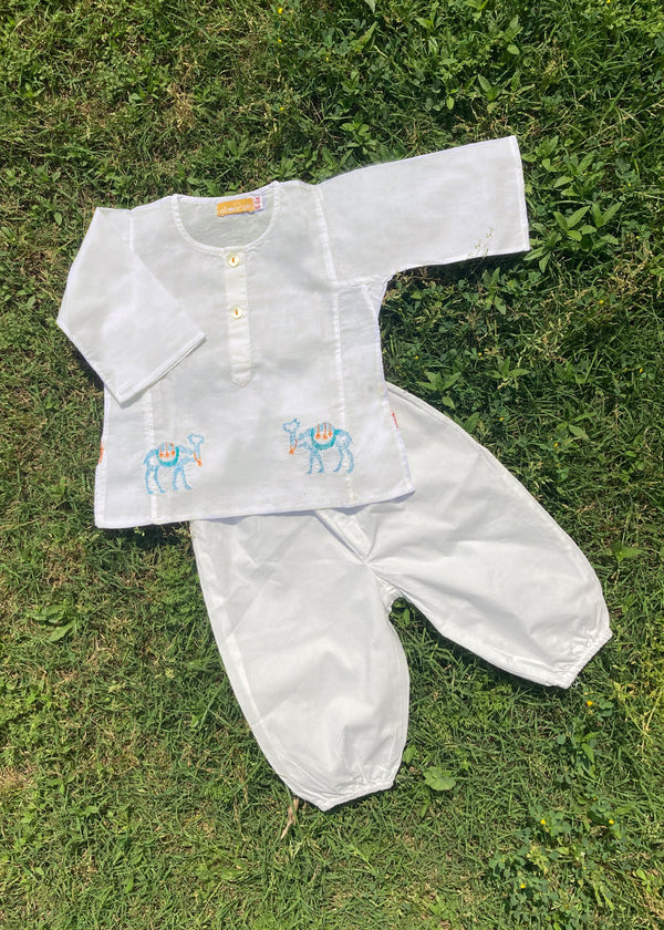 Organic Kurta Set - Camel