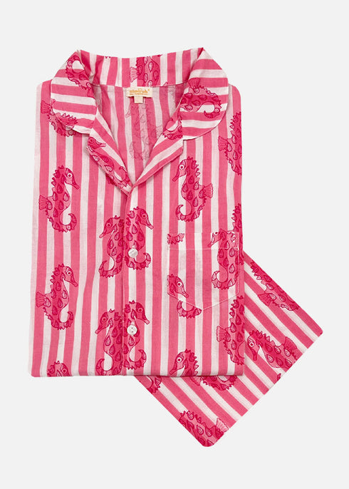Women's Weekend Pyjama Set Seahorse