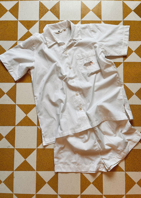 Women's Organic Shorts Set - Sheep Emb